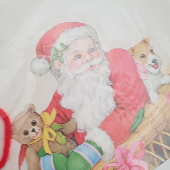 Vtg Holiday Flight Punch Out Paper Santa Hot Air Balloon Christmas Décor DIY Kit - Picture 8 of 11